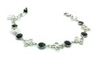 Mariana Bracelet Silver Clover & Round Black Swarovski Crystal Checkmate Cocktail Hour Coll. - Image 3