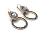 Mariana Earrings Hoop Purple Swarovsky Crystals Xenia Odyssey Coll. - Image 3