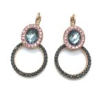 Mariana Earrings Hoop Purple Swarovsky Crystals Xenia Odyssey Coll.