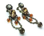 Mariana Earrings Brown Chandelier Swarovski Crystals Romance Dancing The Night Away Coll. - Image 2