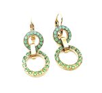 Mariana Earrings Beautiful Circle Green Swarovski Crystals Galaxy East Meets West Coll. - Image 2