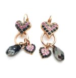 Mariana Earrings Hoop & Pendants Swarovski Crystals Peace Nirvana Coll. - Image 3