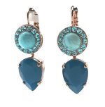 Mariana Earrings Beautiful Turquoise & Light blue Swarovsky Crystals Barbados Caribbean Life Coll. - Image 3