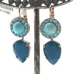Mariana Earrings Beautiful Turquoise & Light blue Swarovsky Crystals Barbados Caribbean Life Coll. - Image 2
