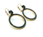 Mariana Earrings Circle Montana Blue Swarovski Crystals My Trasures Coll. - Image 3