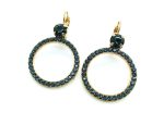 Mariana Earrings Circle Montana Blue Swarovski Crystals My Trasures Coll.