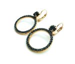 Mariana Earrings Circle Montana Blue Swarovski Crystals My Trasures Coll. - Image 2