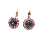 Mariana Earrings Beautiful Light Rose & Silver Night  Swarovski Crystals Madagascar Africa Coll. - Image 2