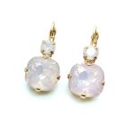 Earrings By Mariana Woman Beautiful Rose Opal Swarovski Crystals - Image 3