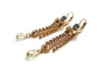 Mariana Earrings Drop Clear, Gold & Light Blue Austrian Crystals Zulu Africa Coll.