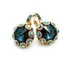 Mariana Earrings Montana Blue Flower Austrian Crystals Electra Odyssey Coll.