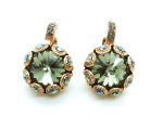 Mariana Earrings Black Diamond Flower Shape Swarovski Crystal My Treasures Coll.