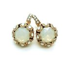 Mariana Earrings White Flower Shape Austrian Crystal My Treasures Coll.