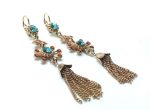 Mariana Earrings Rich Flower Red Swarovski Crystal Madagascar Africa - Image 2