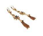 Mariana Earrings Clear,Blue Laggon & White Swarovski Crystals Madagascar Africa Coll. - Image 3