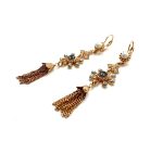 Mariana Earrings Clear,Blue Laggon & White Swarovski Crystals Madagascar Africa Coll. - Image 2