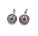 Earrings By Mariana Woman Beautiful Grey and Purple Swarovski Crystals - Image 2