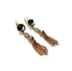 Mariana Earrings Drop Grey & Bronze Faceted Swarovski Crystals Odyssey Coll. - Image 3