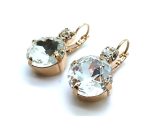 Earrings By Mariana Woman Large Round Shape Clear Swarovski Crystals