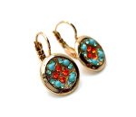 Mariana Earrings Amethyst Beautiful Red Swarovski Crystals Serengeti Africa Coll. - Image 2