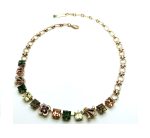 Mariana Necklace Square & Flower Shape Austrian Crystals Imagine Nostalgia Coll. - Image 3