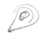 Mariana Pendant Necklace White & Clear & Dual Swarovski Crystals On A Clear Day Inspiration Coll.