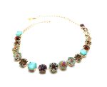 Mariana Necklace Turquoise, Purple, Orange, Yellow & Black Austrian Crystals "Judy's Favorite" Inspiration Coll. - Image 3
