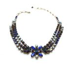 Necklace By Mariana Woman Beautiful Montana Blue and Aqua Flower shape Swarovski Crystals