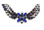Necklace By Mariana Woman Beautiful Montana Blue and Aqua Flower shape Swarovski Crystals - Image 2