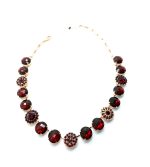 Necklace By Mariana Woman Beautiful Siam Round and Flower Swarovski Crystals