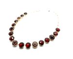 Necklace By Mariana Woman Beautiful Siam Round and Flower Swarovski Crystals - Image 2