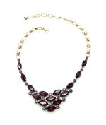 Mariana Necklace Rich Purple Marquise Austrian Crystals My Treasures Coll.