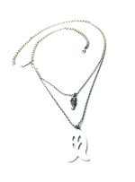Mariana Necklace Pendant Beautuful Seahorse & Fish Shape Silver Plated