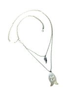 Mariana Necklace Pendant Beautuful Seahorse & Fish Shape Silver Plated - Image 3