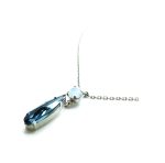 Pendant Necklace By Mariana SongBook Coll. Beautiful White Opal & Clear Aurora Boreale Austrian Crystals