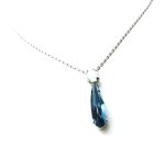 Pendant Necklace By Mariana SongBook Coll. Beautiful White Opal & Clear Aurora Boreale Austrian Crystals - Image 3