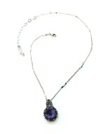 Mariana Pendant Necklace Purple Flower Swarovski Crystals My Treasures Coll.