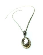 Necklace Pendant By Mariana Woman Fancy Oval With Clear Swarovski Crystals-SP