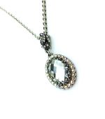 Necklace Pendant By Mariana Woman Fancy Oval With Clear Swarovski Crystals-SP - Image 3