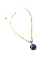 Necklace Pendant By Mariana Woman Sapphire Blue Flower Shape Swarovski Crystals - Image 3
