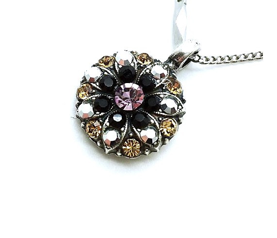 Mariana Pendant Guardian Angel Multi Color Swarovski Crystals Faith Inspiration Coll.