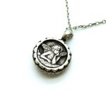 Mariana Pendant Purple, Lavender Guardian Angel Austrian Crystals My Treasures Coll. Silver Plated - Image 3