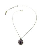 Mariana Pendant Purple, Lavender Guardian Angel Austrian Crystals My Treasures Coll. Silver Plated - Image 2