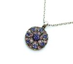 Mariana Pendant Purple, Lavender Guardian Angel Austrian Crystals My Treasures Coll. Silver Plated