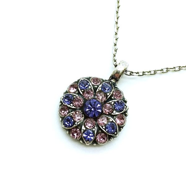 Mariana Pendant Purple, Lavender Guardian Angel Austrian Crystals My Treasures Coll. Silver Plated