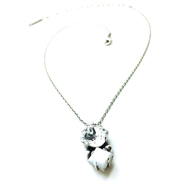 Mariana Pendant White Square & Cushion Clear Swarovski Crystal On A Clear Day Inspiration Coll.