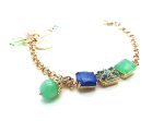 Bracelet By Mariana Africa Coll. Green Quartz and Blue Swarovski Crystals - Image 2