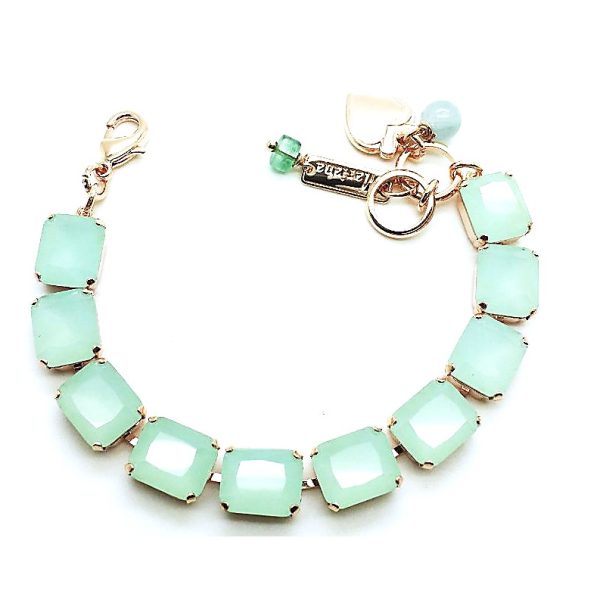Mariana Bracelet Rectangle Octagon Shape Pacific Opaque Austrian Crystals My Treasures Coll.