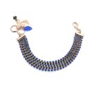 Bracelet By Mariana Woman Beautiful Sapphire and Jet Swarovski Crystals