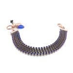 Bracelet By Mariana Woman Beautiful Sapphire and Jet Swarovski Crystals - Image 3